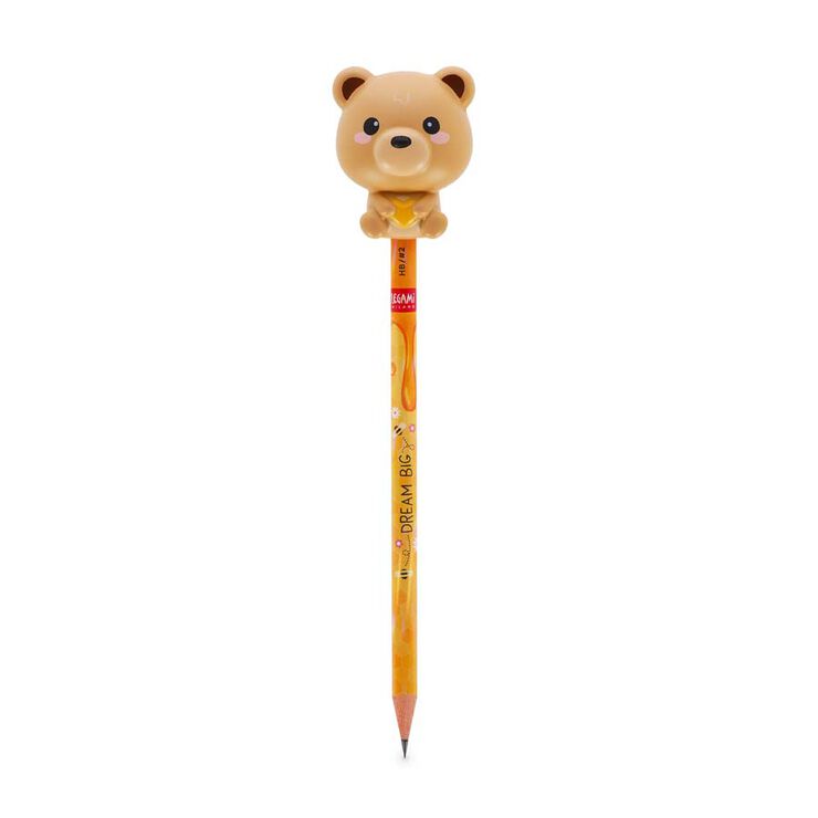 Lápiz con squishy - Squeezies - Teddy Bear - mina HB