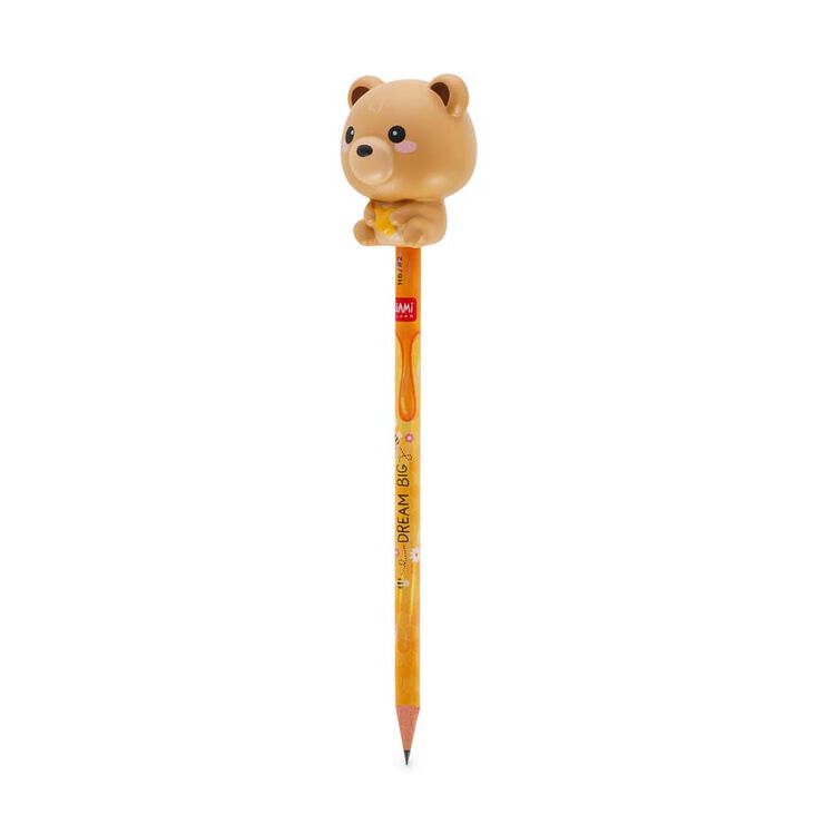 Lápiz con squishy - Squeezies - Teddy Bear - mina HB