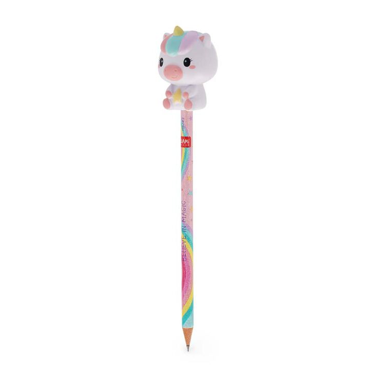 Lápiz con squishy - Squeezies - Unicorn - mina HB