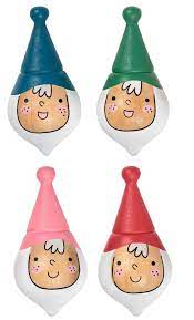 Navidad - Peonza Elfo de madera