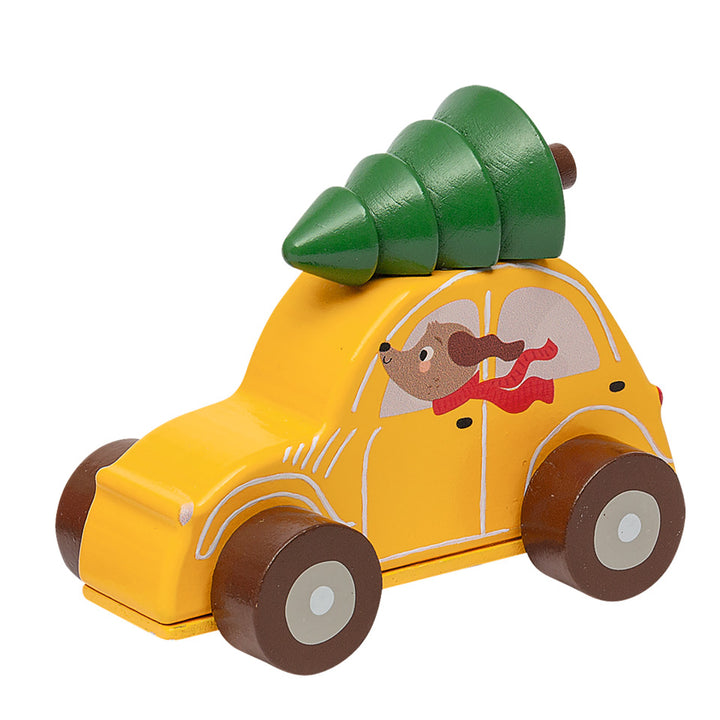 Navidad - Coche de madera con fricción