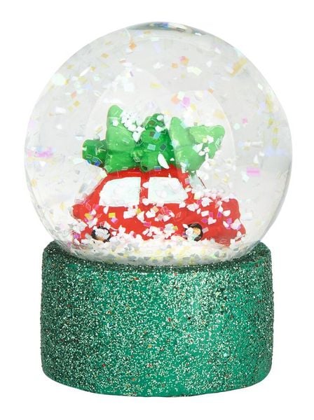 Navidad - Bola de Nieve base purpurina