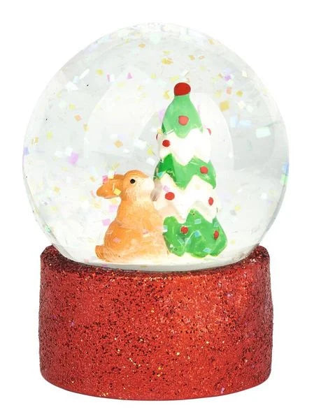 Navidad - Bola de Nieve base purpurina