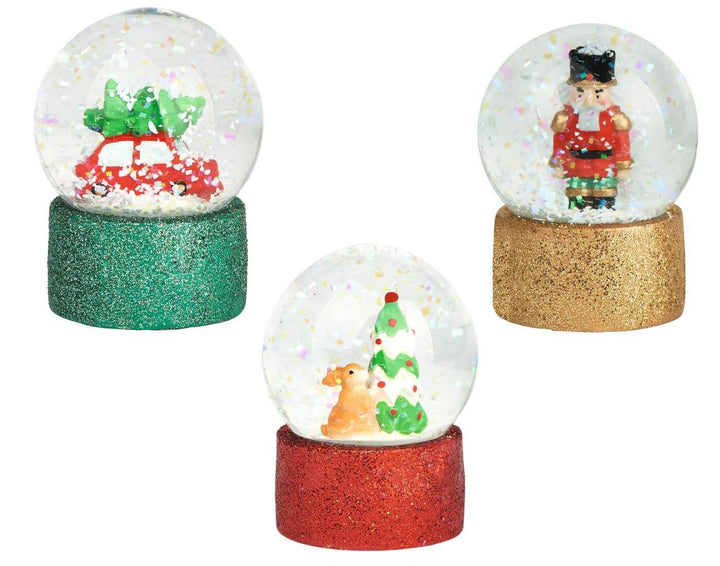 Navidad - Bola de Nieve base purpurina