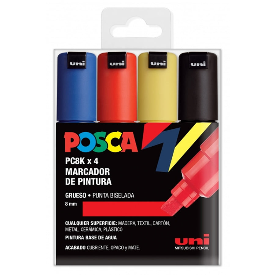 Posca PC-8K/4C Estuche Basic 8,0mm
