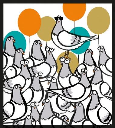 Tarjeta felicitación Palomas