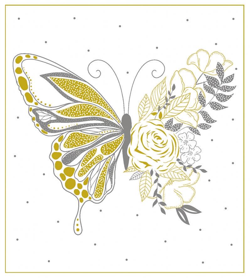 Tarjeta de felicitación Mot pour mot - Mariposa