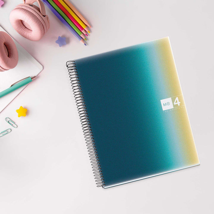 Cuaderno Tapa Blanda A4 Cuadrícula 120 Hojas Miquelrius Aurora Iceland