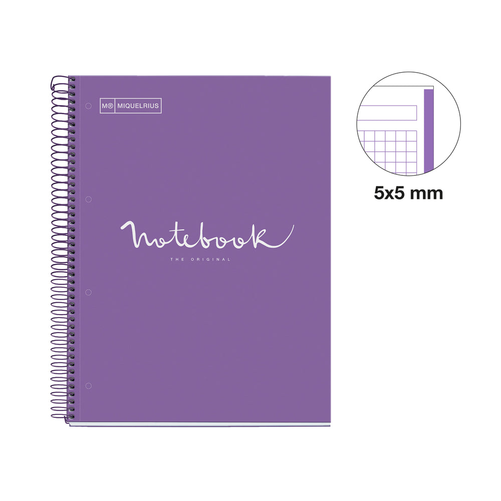 Cuaderno NB1 A4 80 CLA 90G Emotions Purpura