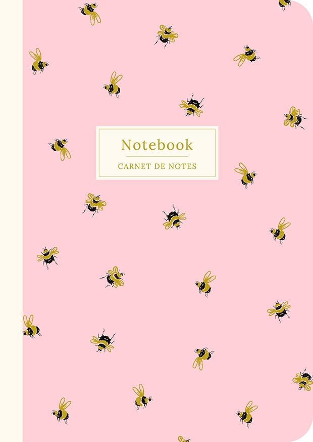 Cuaderno A6 S. Dyment Abejas Rosas