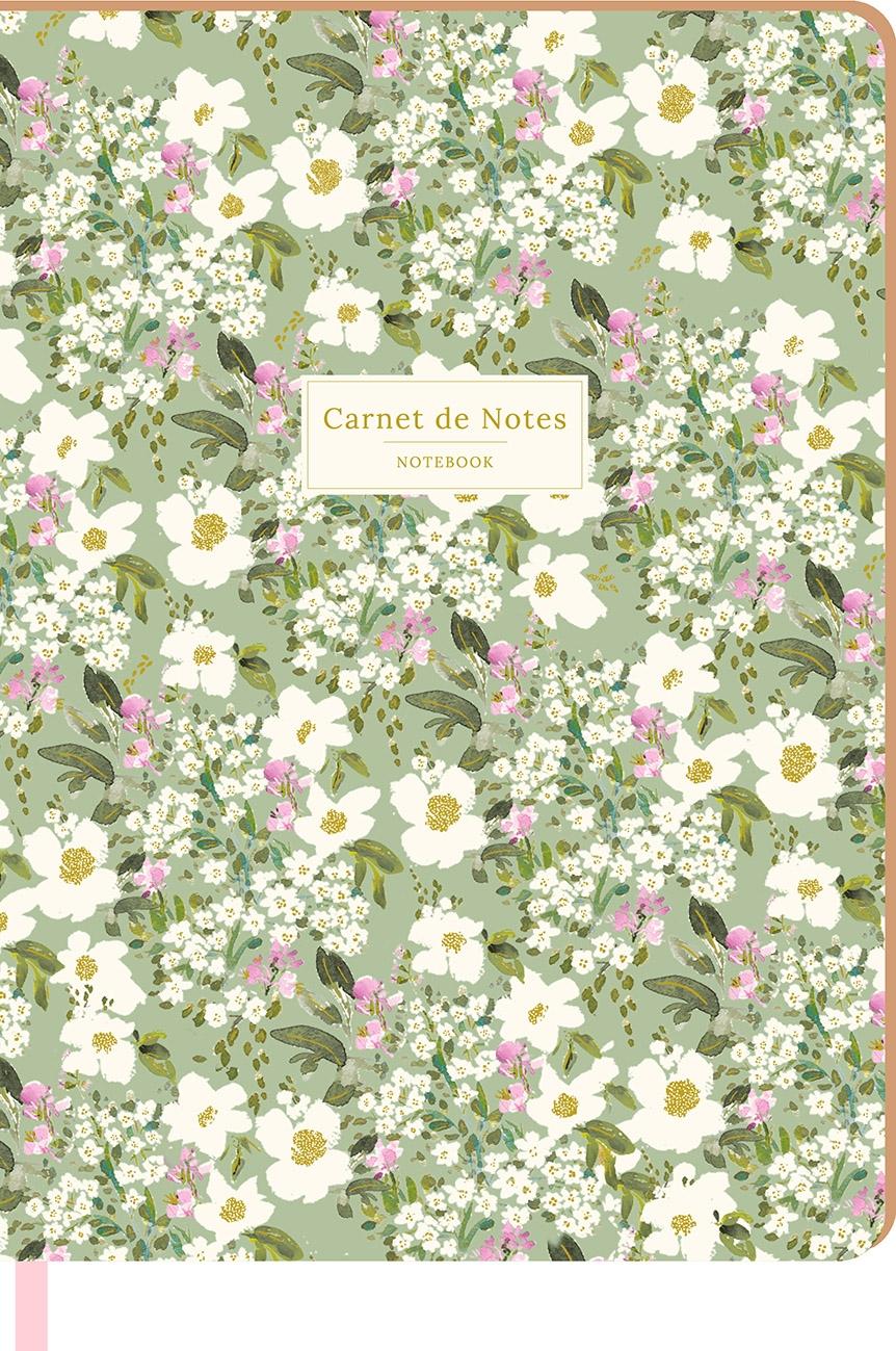 Cuaderno A5 S. Dyment Floral verde