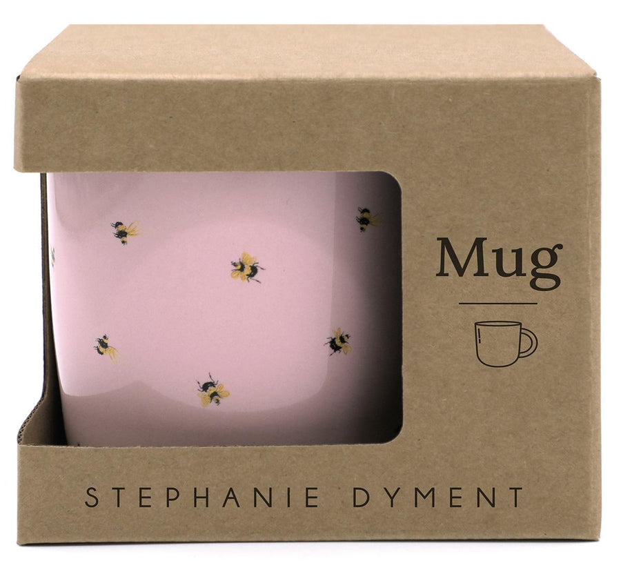 Mug en caja S. Dyment Abejas rosas