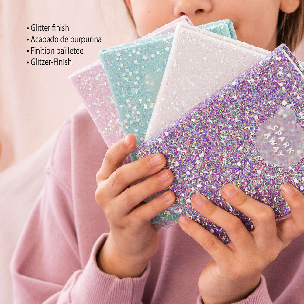 Cuaderno Purpurina Rosa Liso Back2Fun