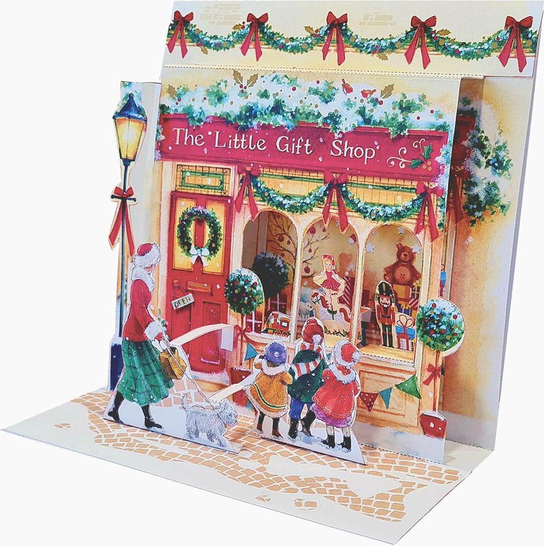 Tarjetas 3D Pop Up Navidad - Tienda de juguetes