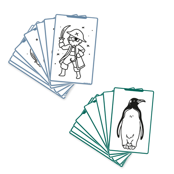 Plantillas Kidydraw mini Animals around the world / Oceans & Pirates