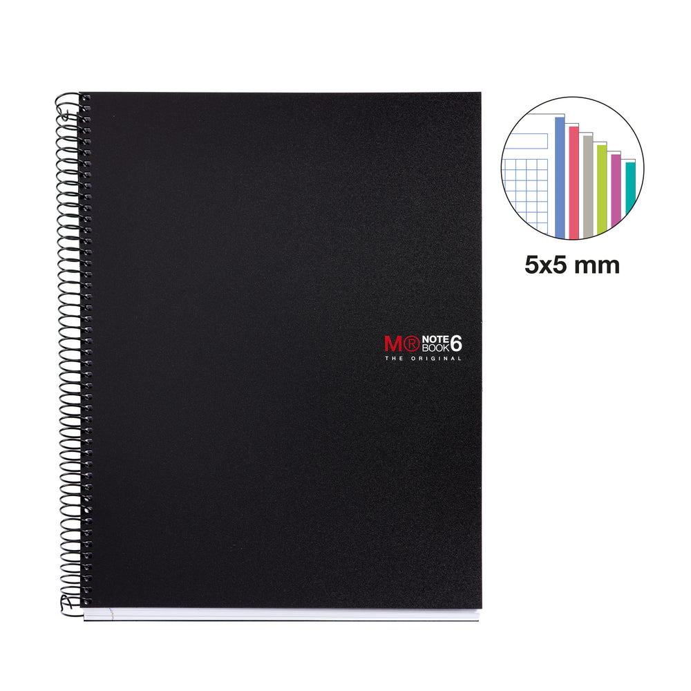 Cuaderno Tapa Blanda A4 Cuadrícula 150 Hojas Miquelrius Negro