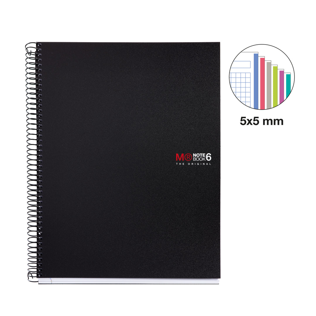 Cuaderno Tapa Blanda A4 Cuadrícula 150 Hojas Miquelrius Negro