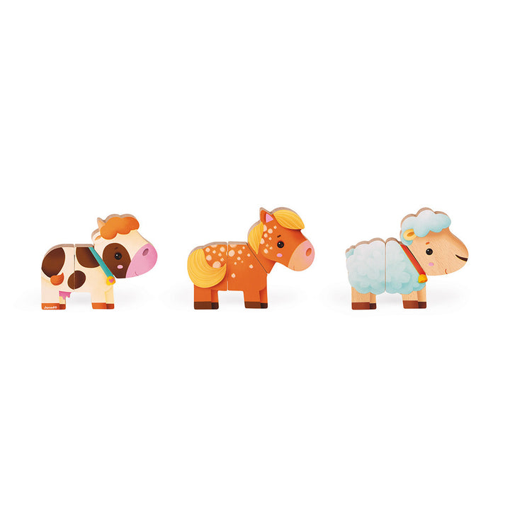 3 Animales Divertidos Magnéticos - Granja