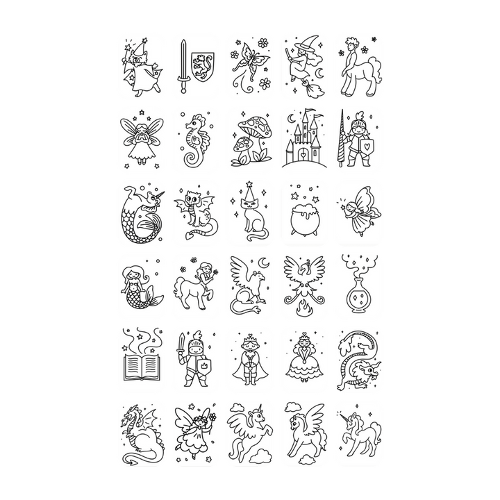 Plantillas Kidydraw mini Once upon a time / Animals