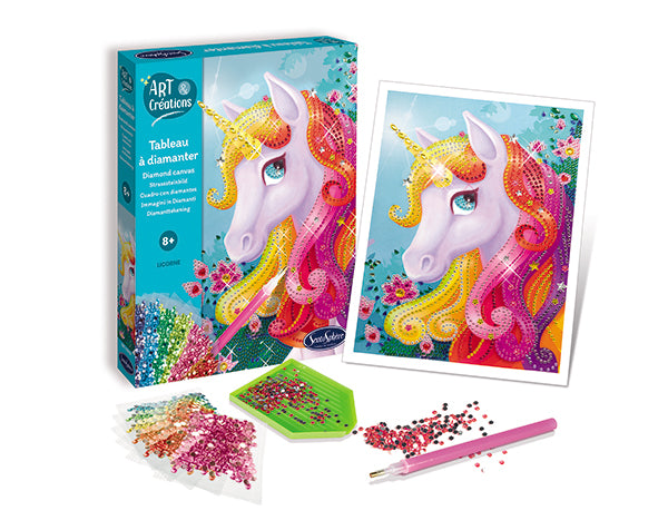 Art & creations - Pintura con diamantes - Unicornio