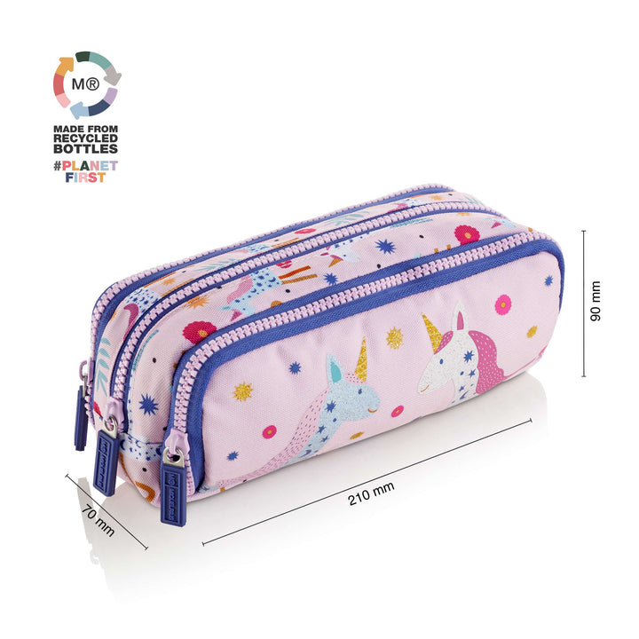 Portatodo Triple Organiz Recicl. Unicorn