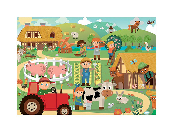 Puzzle Reversible 24 Pzs la Granja y la Ciudad