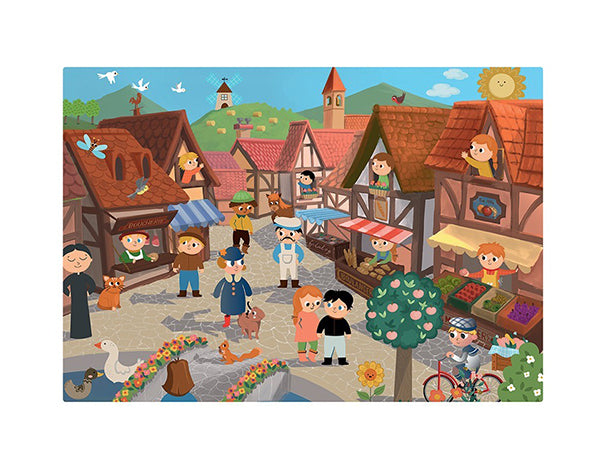 Puzzle Reversible 24 Pzs la Granja y la Ciudad