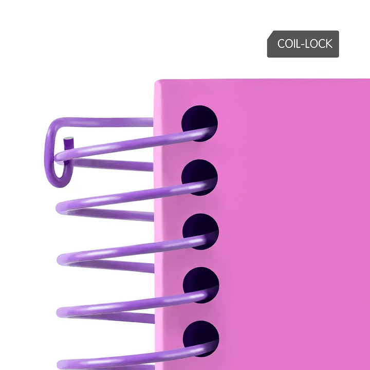 Cuaderno A4 con espiral y tapa dura, papel cuadriculado, 90 hojas de 95gr/m², colección Sunset, amarillo