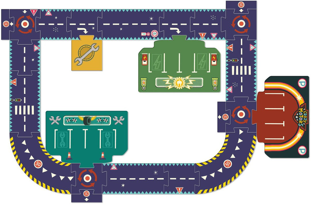 Crazy Motors Circuito de la ciudad - puzzle gigante