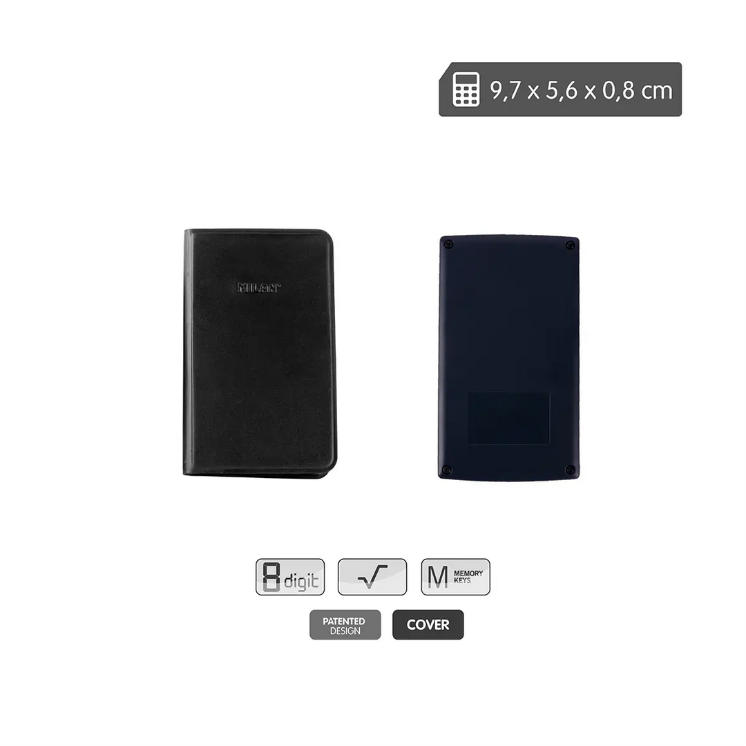 Calculadora Milan Negro C / Funda 8 Digitos