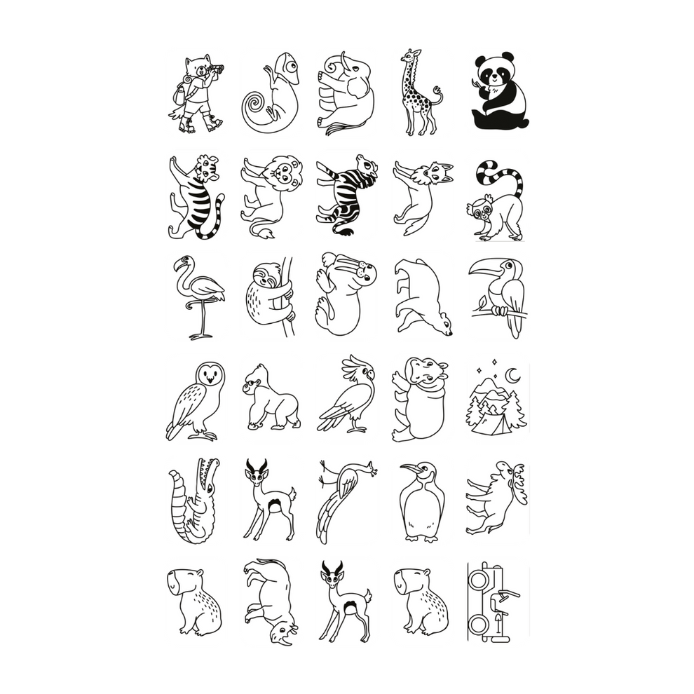 Plantillas Kidydraw mini Once upon a time / Animals