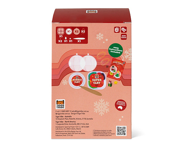 Kit de manualidades con arcilla: muñeco de nieve y árbol.