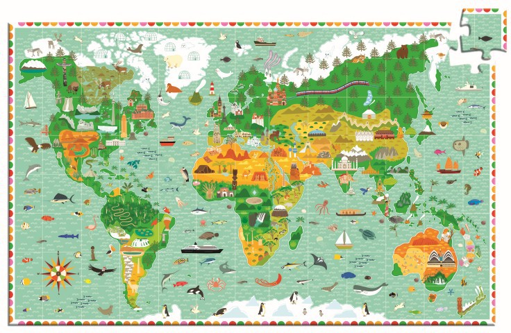 Puzzle Observación Los monumentos del mundo -200 pzas.