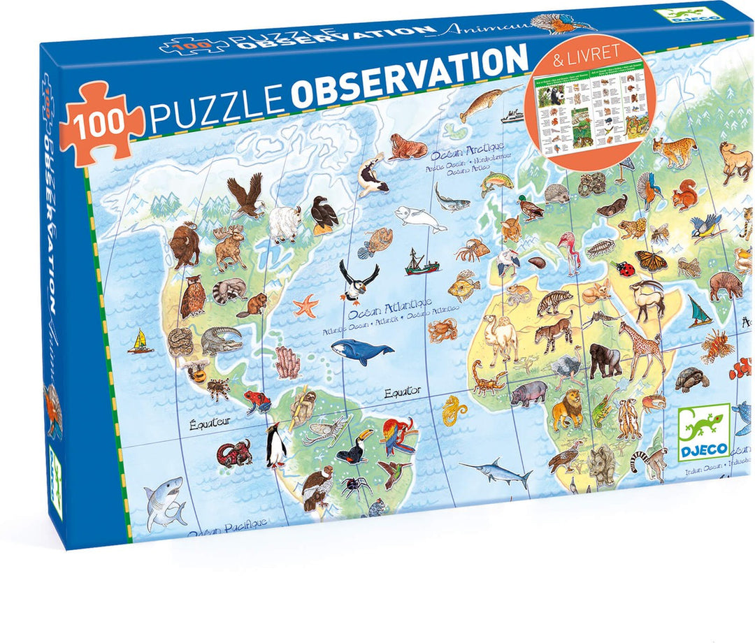 Puzzle Observación Los Animales del mundo -100 pzas.