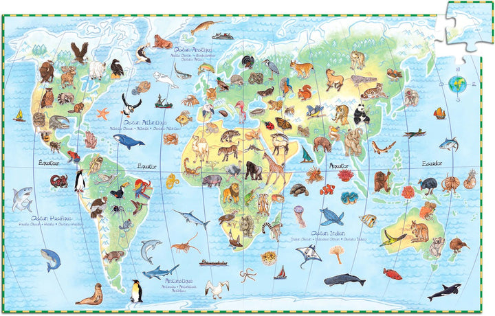 Puzzle Observación Los Animales del mundo -100 pzas.