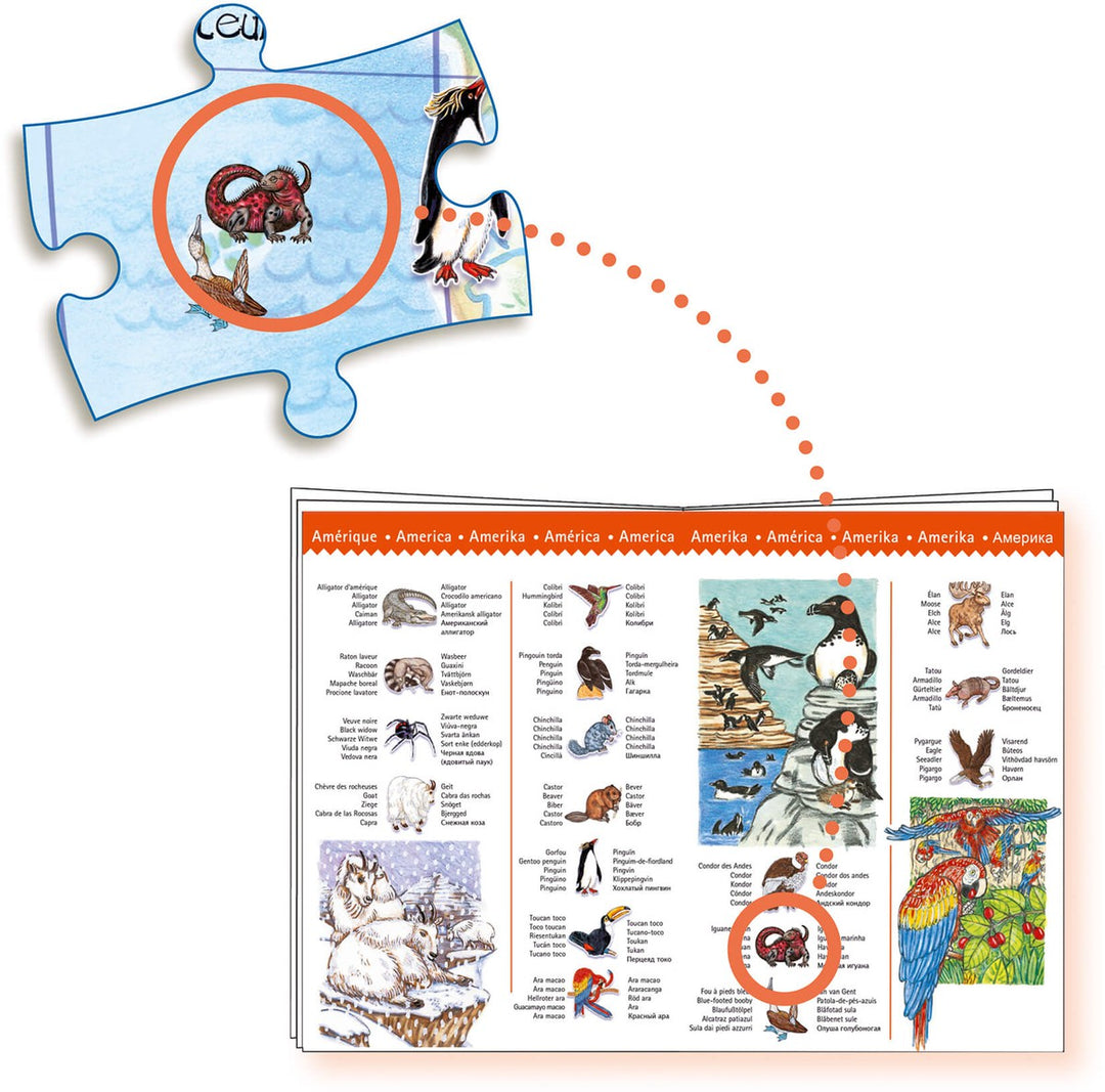 Puzzle Observación Los Animales del mundo -100 pzas.