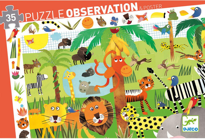 Puzzle Observación La Jungla -35 pzas.