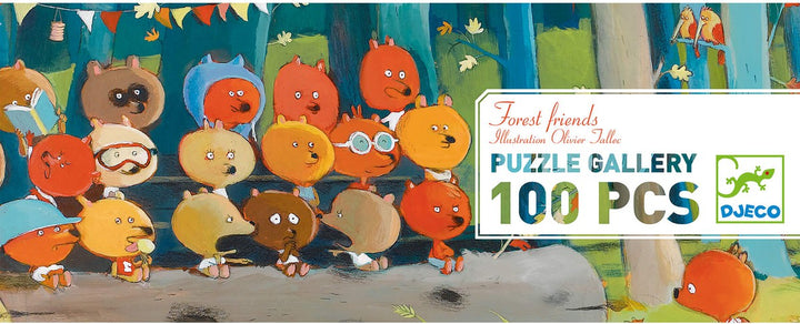 Puzzle Galería Amigos del bosque -100 pzas.-