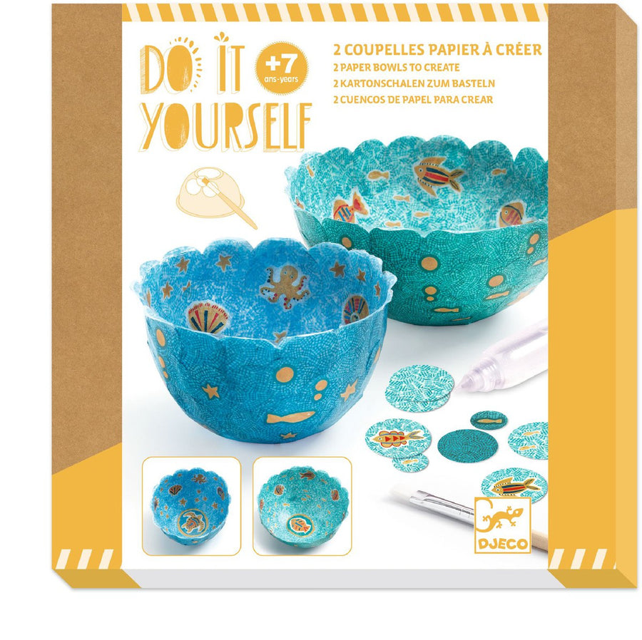 DIY - Kit creativo 2 cuencos decorativos de papel - En el mar