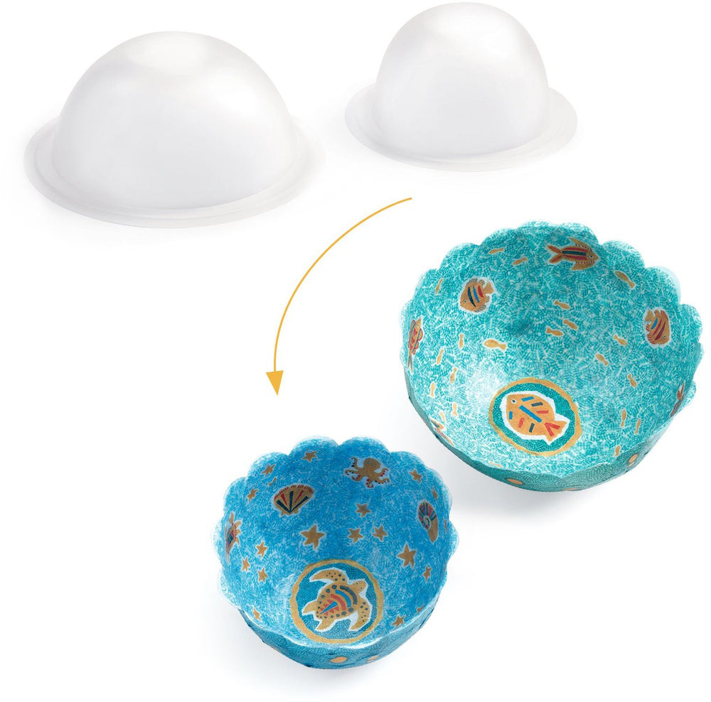 DIY - Kit creativo 2 cuencos decorativos de papel - En el mar