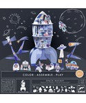 Colorear-construir-jugar Cohete espacial