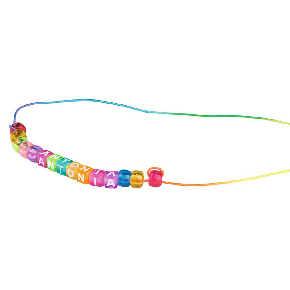 Set abalorios letras transparentes
