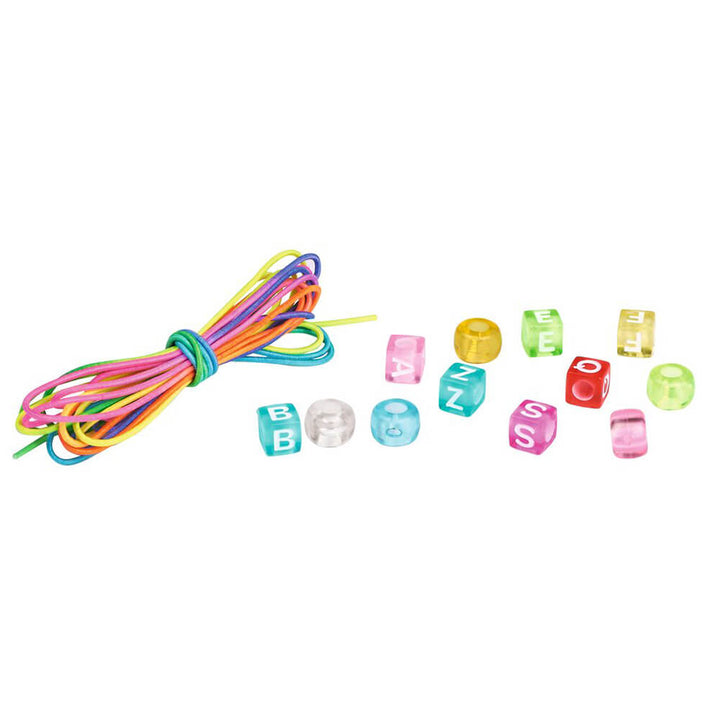 Set abalorios letras transparentes