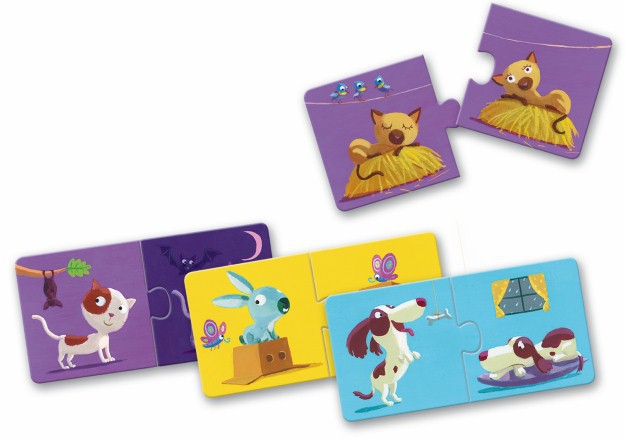 Puzzle dúo Contrarios