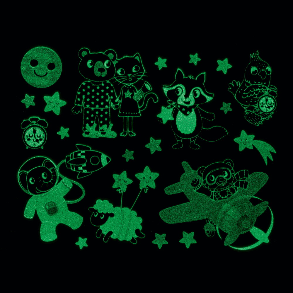 Pegatinas fluorescentes para ventana