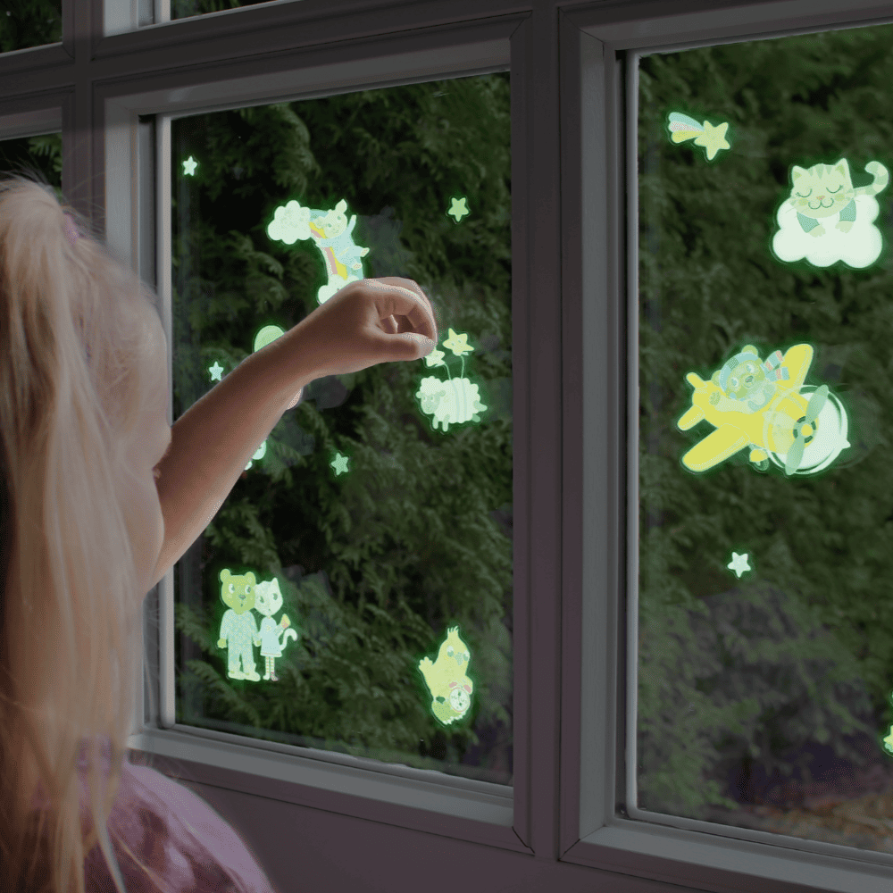 Pegatinas fluorescentes para ventana