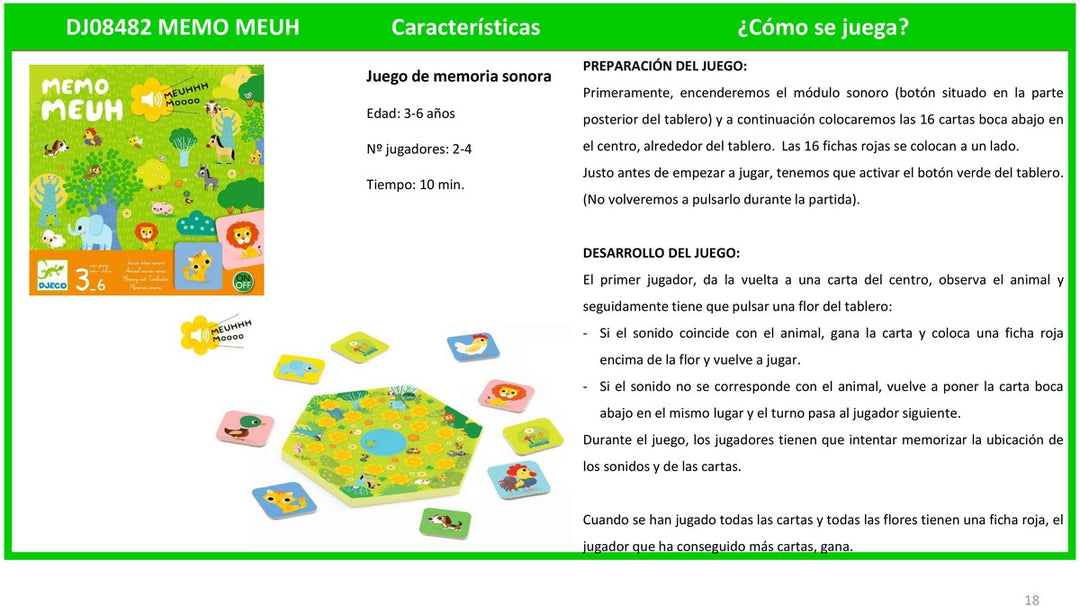 Juego Memo Meuh