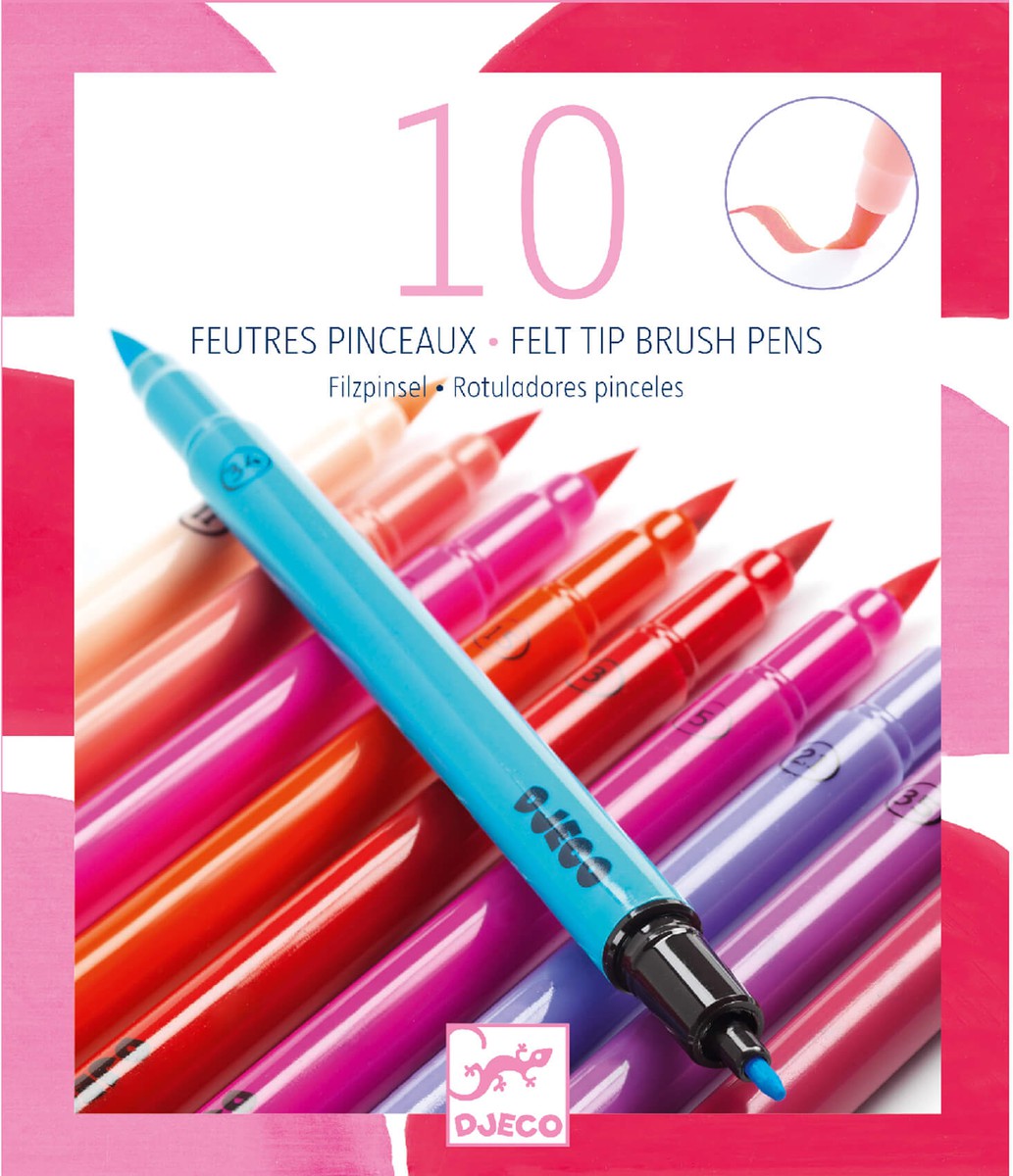 Colores 10 Rotuladores pincel dulce