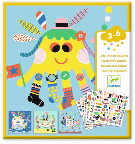 Crear con pegatinas Animales marinos