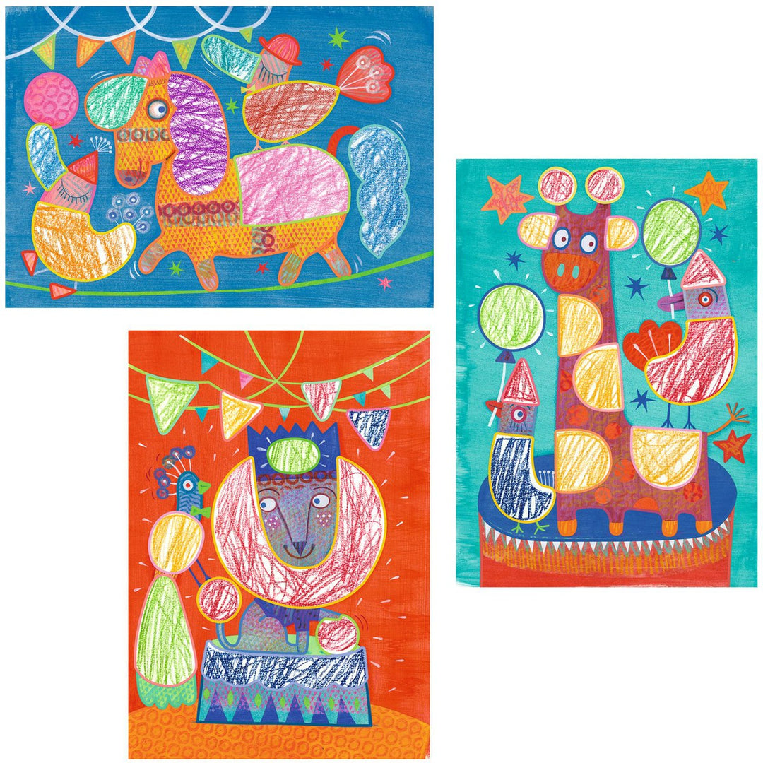 Crear con formas equilibrista y pelotas